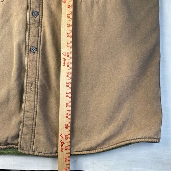 LEVI'S Flannel Fleece Lined WORK WEAR SHIRT! FADED BROWN Long Sleeve Sz XL - Picture 13 of 16
